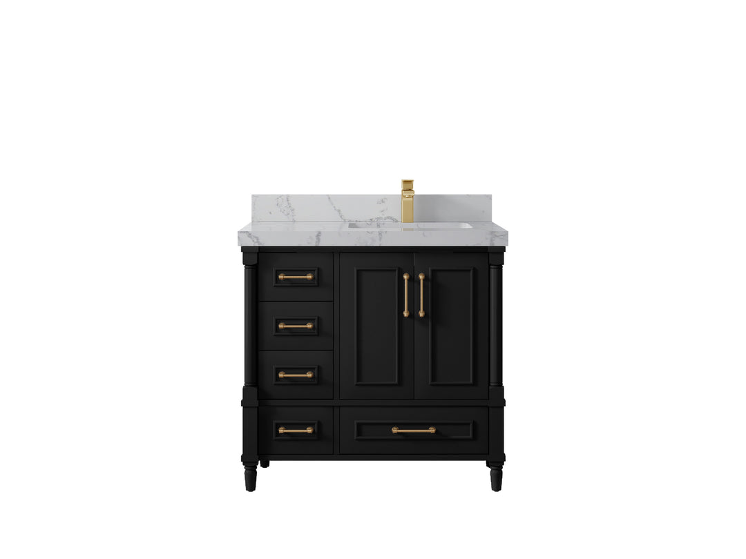 Aberdeen 36 in. W x 22 in. D Right Offset Sink Bathroom Vanity