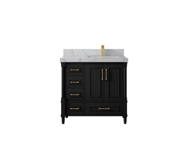 Aberdeen 36 in. W x 22 in. D Right Offset Sink Bathroom Vanity - photo 42