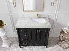 Aberdeen 36 in. W x 22 in. D Right Offset Sink Bathroom Vanity - photo 41
