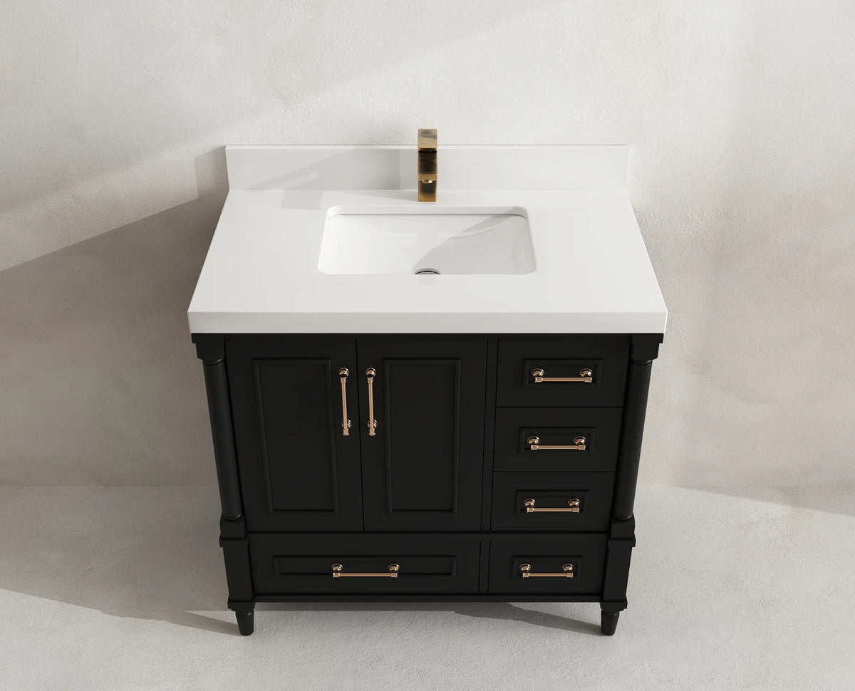 Aberdeen 36 in. W x 22 in. D Center Sink Bathroom Vanity