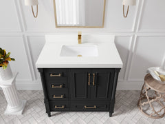 Aberdeen 36 in. W x 22 in. D Center Sink Bathroom Vanity - photo 43