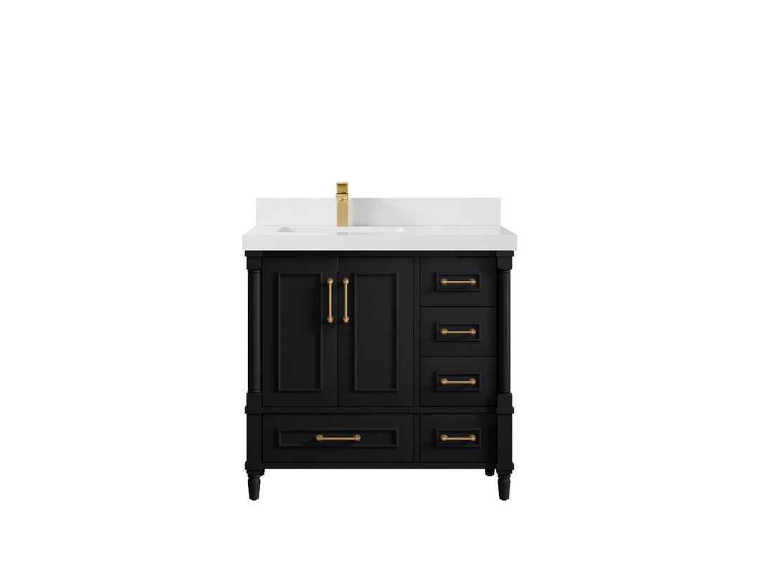 Aberdeen 36 in. W x 22 in. D Left Offset Sink Bathroom Vanity