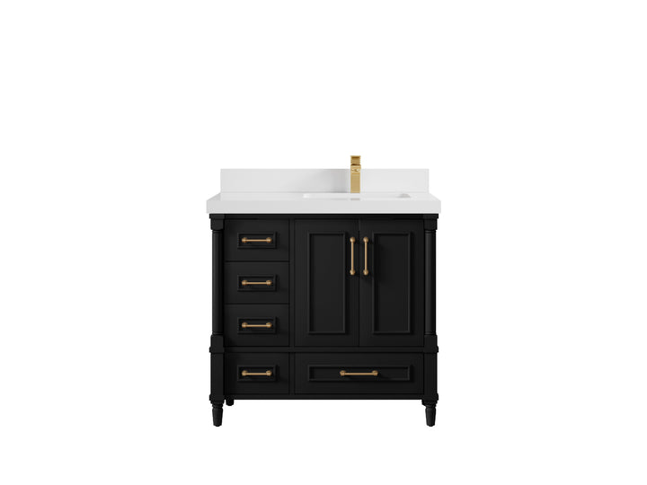 Aberdeen 36 in. W x 22 in. D Right Offset Sink Bathroom Vanity - photo 44