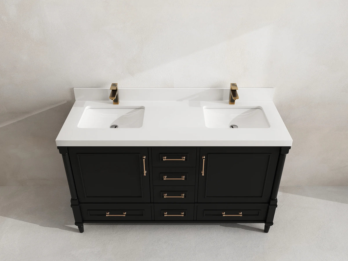 Aberdeen 60 in. W x 22 in. D Double Sink Bathroom Vanity