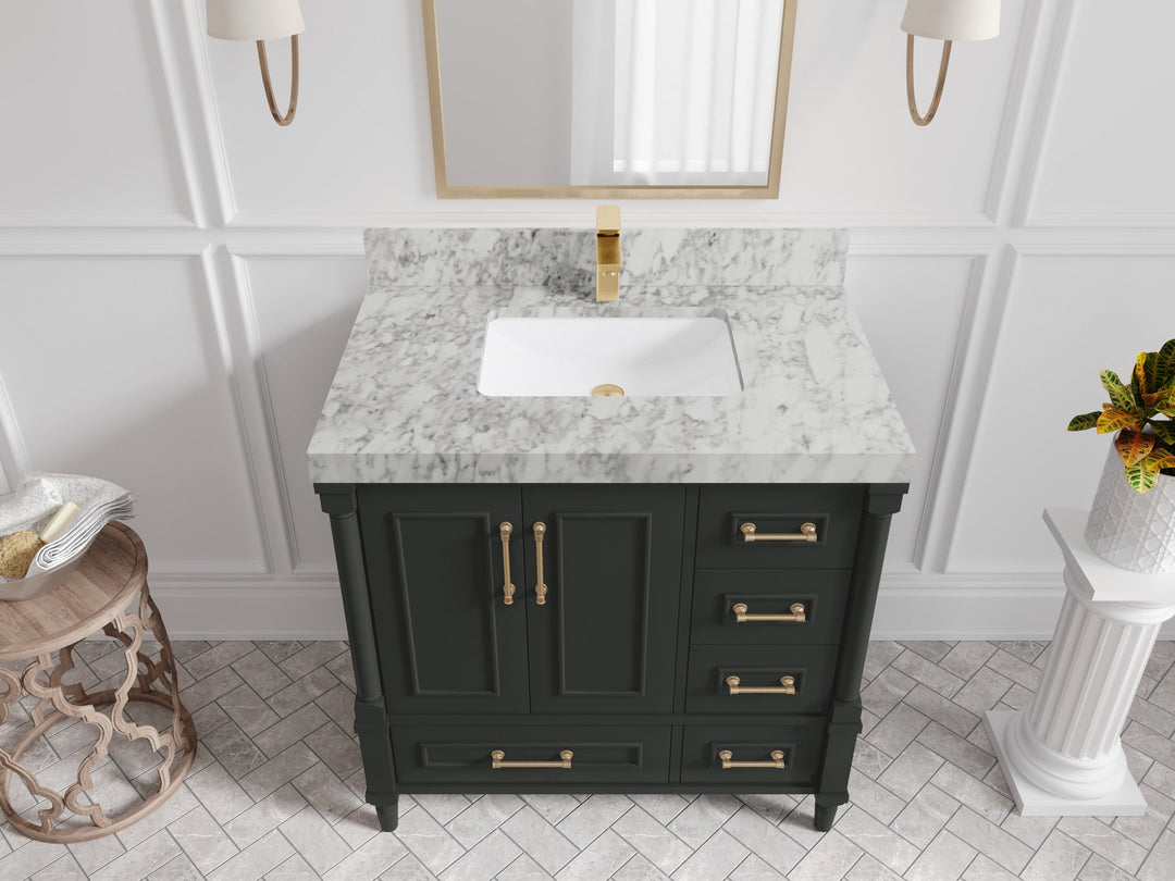 Aberdeen 36 in. W x 22 in. D Center Sink Bathroom Vanity