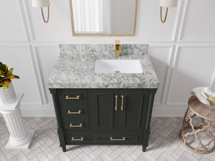 Aberdeen 36 in. W x 22 in. D Right Offset Sink Bathroom Vanity - photo 19