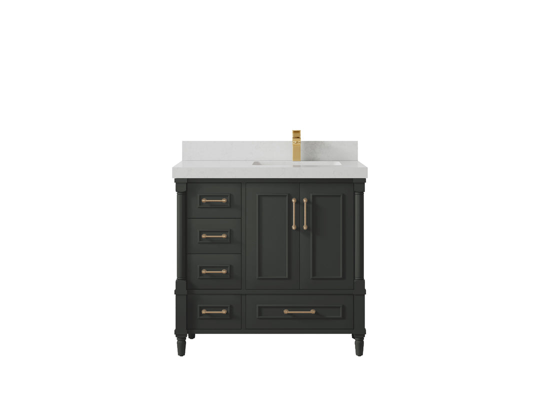 Aberdeen 36 in. W x 22 in. D Right Offset Sink Bathroom Vanity