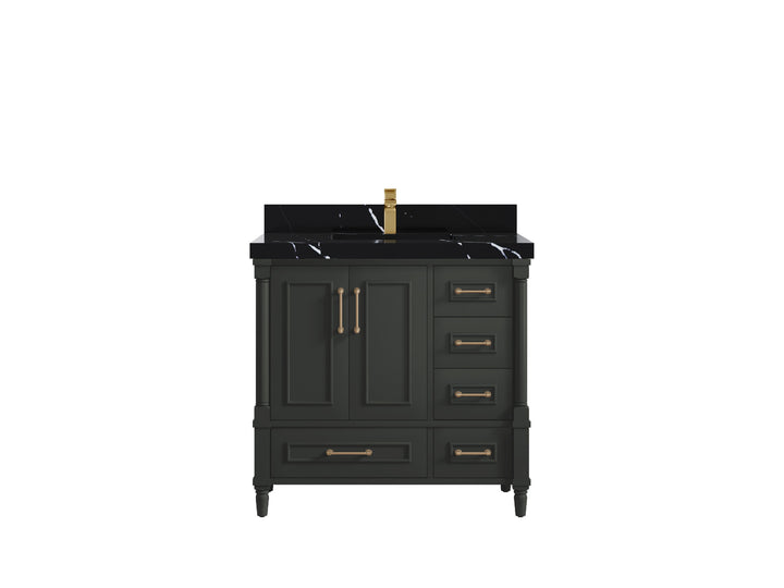 Aberdeen 36 in. W x 22 in. D Center Sink Bathroom Vanity - photo 8