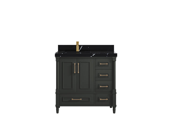 Aberdeen 36 in. W x 22 in. D Left Offset Sink Bathroom Vanity - photo 10