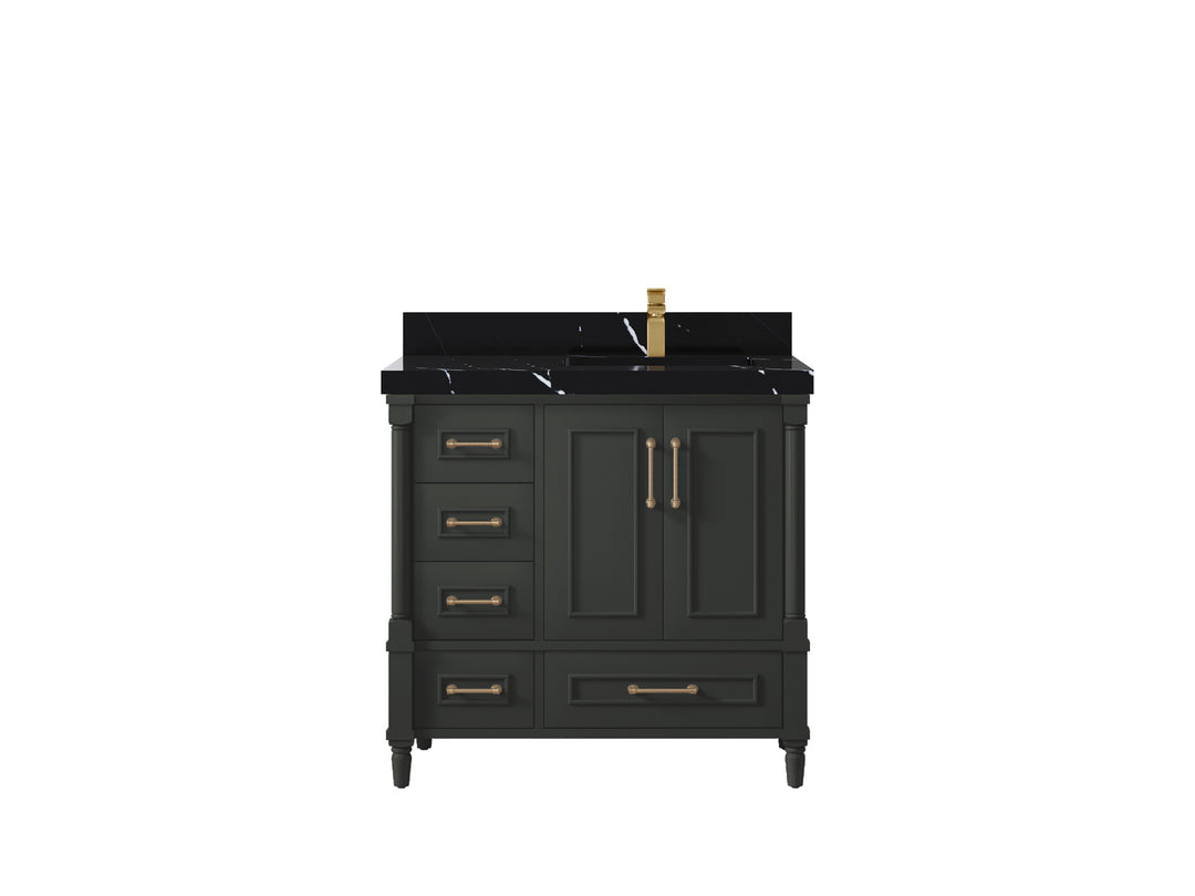 Aberdeen 36 in. W x 22 in. D Right Offset Sink Bathroom Vanity