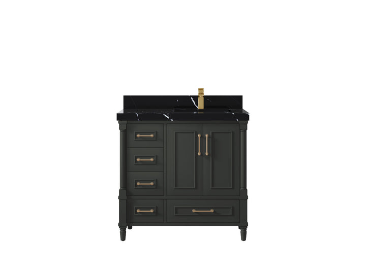 Aberdeen 36 in. W x 22 in. D Right Offset Sink Bathroom Vanity - photo 10