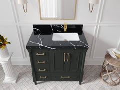 Aberdeen 36 in. W x 22 in. D Right Offset Sink Bathroom Vanity - photo 9