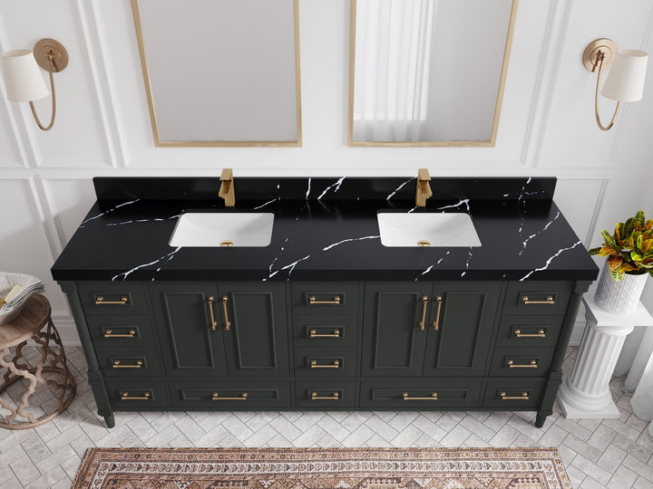 Aberdeen 80 in. W x 22 in. D Double Sink Bathroom Vanity - photo 8