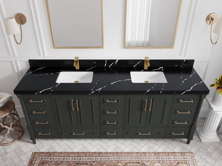 Aberdeen 84 in. W x 22 in. D Double Sink Bathroom Vanity - photo 8