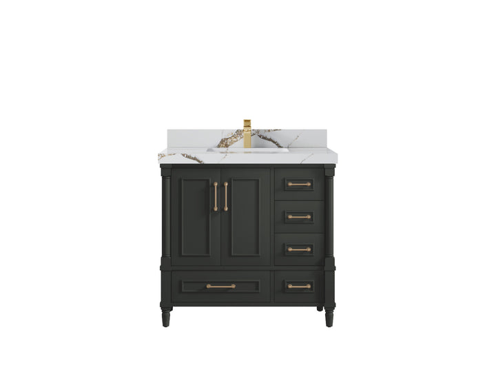 Aberdeen 36 in. W x 22 in. D Center Sink Bathroom Vanity - photo 14