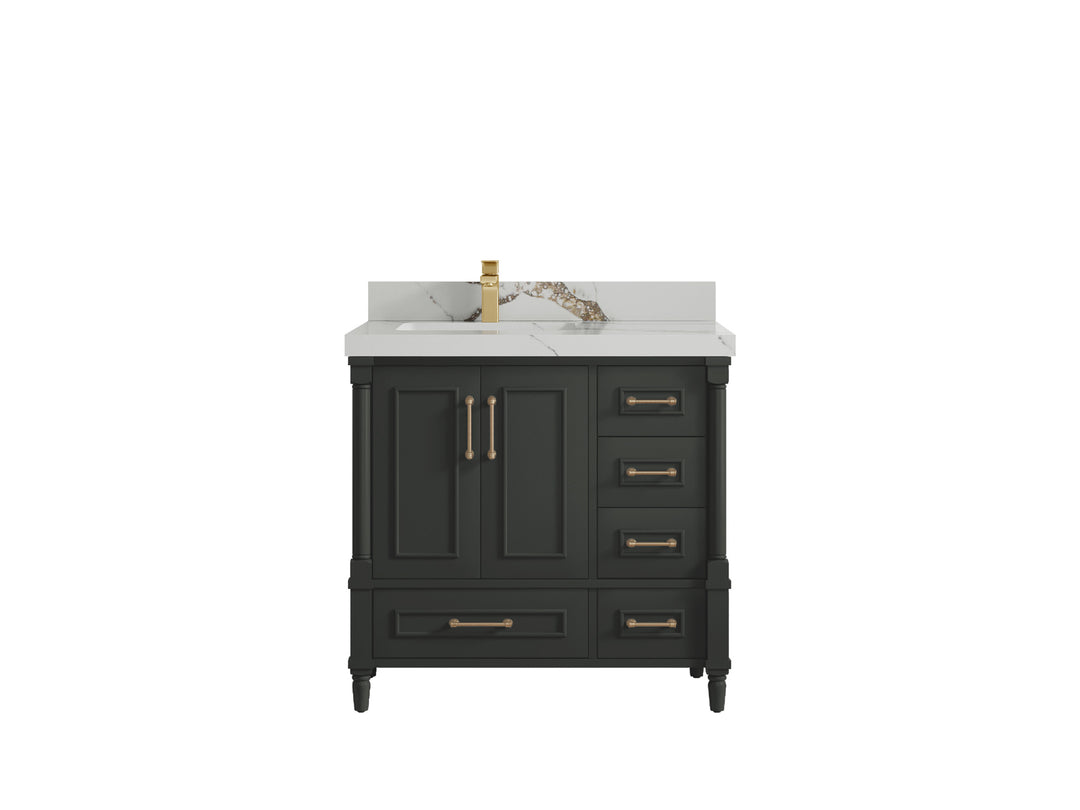 Aberdeen 36 in. W x 22 in. D Left Offset Sink Bathroom Vanity