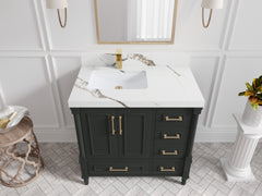 Aberdeen 36 in. W x 22 in. D Left Offset Sink Bathroom Vanity - photo 11