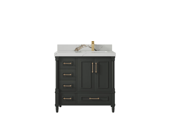 Aberdeen 36 in. W x 22 in. D Right Offset Sink Bathroom Vanity - photo 12