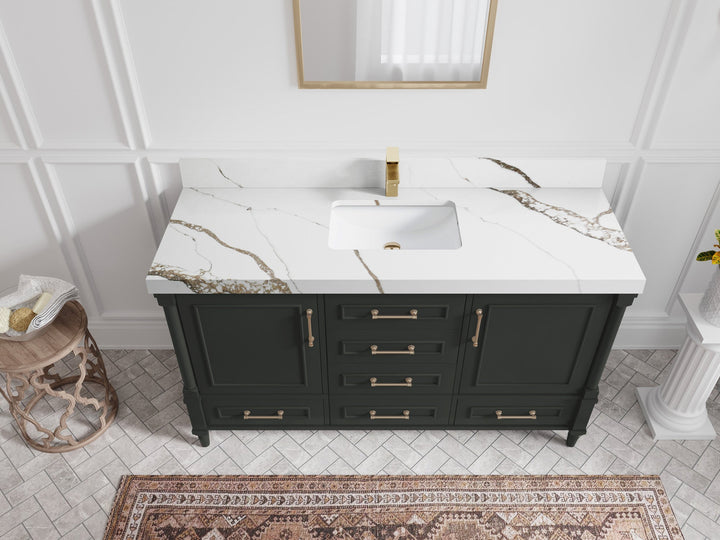 Aberdeen 60 in. W x 22 in. D Single Sink Bathroom Vanity - photo 10