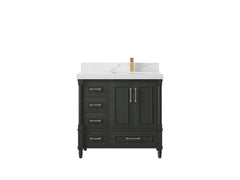 Aberdeen 36 in. W x 22 in. D Right Offset Sink Bathroom Vanity - photo 8