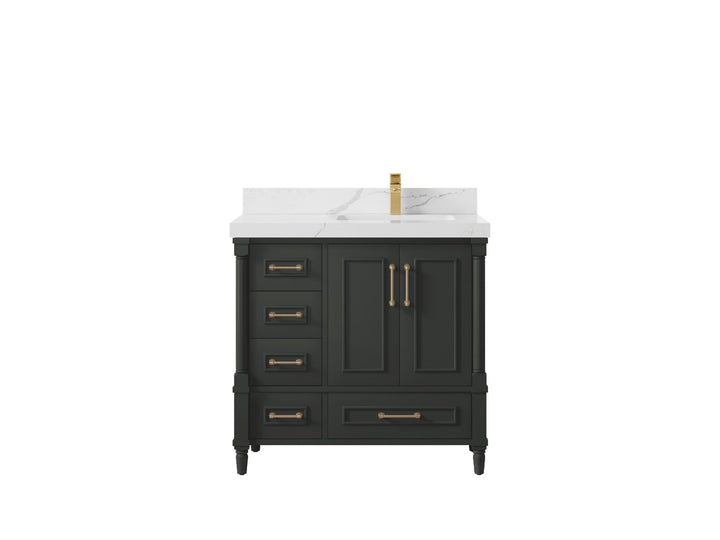 Aberdeen 36 in. W x 22 in. D Right Offset Sink Bathroom Vanity - photo 8
