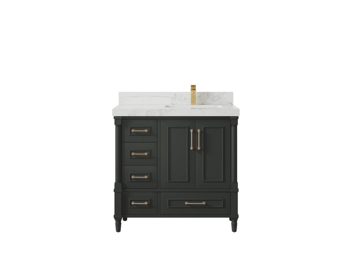 Aberdeen 36 in. W x 22 in. D Right Offset Sink Bathroom Vanity - photo 14