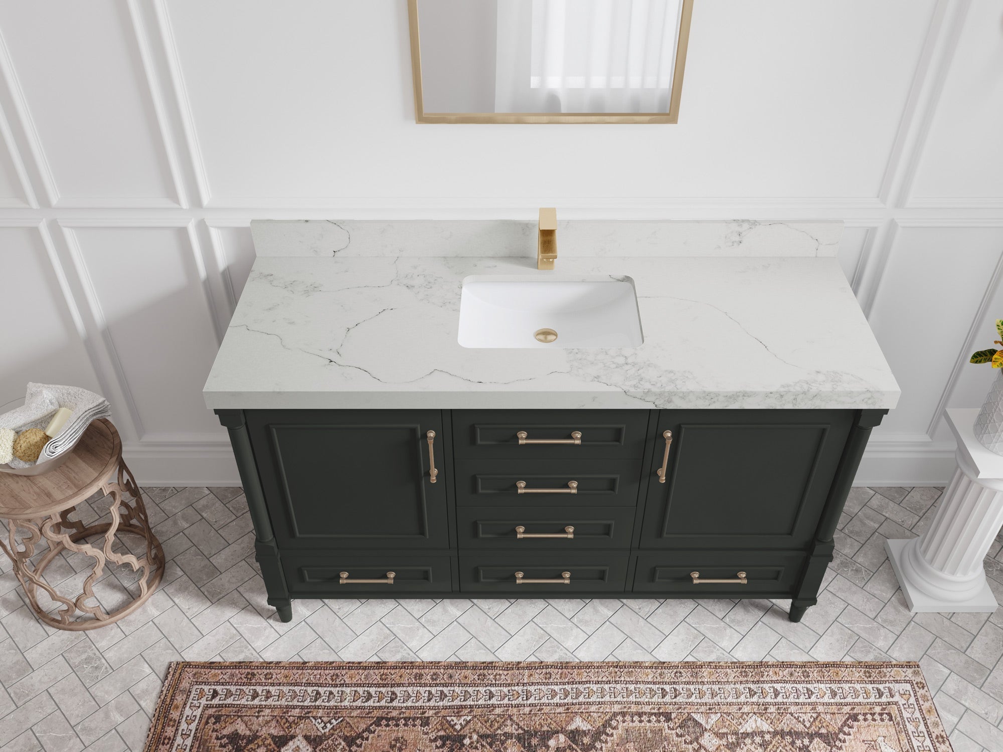 Aberdeen 60 in. W x 22 in. D Single Sink Bathroom Vanity - Willow Bath and Vanity