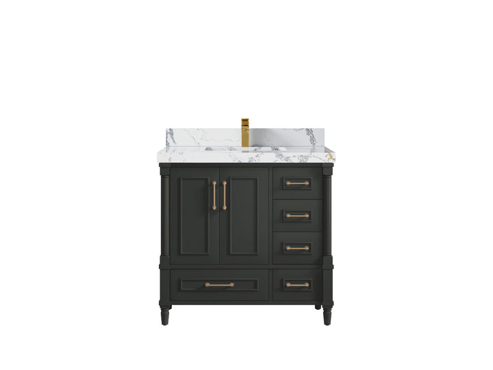 Aberdeen 36 in. W x 22 in. D Center Sink Bathroom Vanity - photo 16