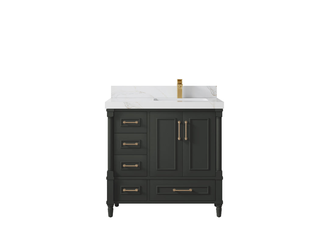 Aberdeen 36 in. W x 22 in. D Right Offset Sink Bathroom Vanity