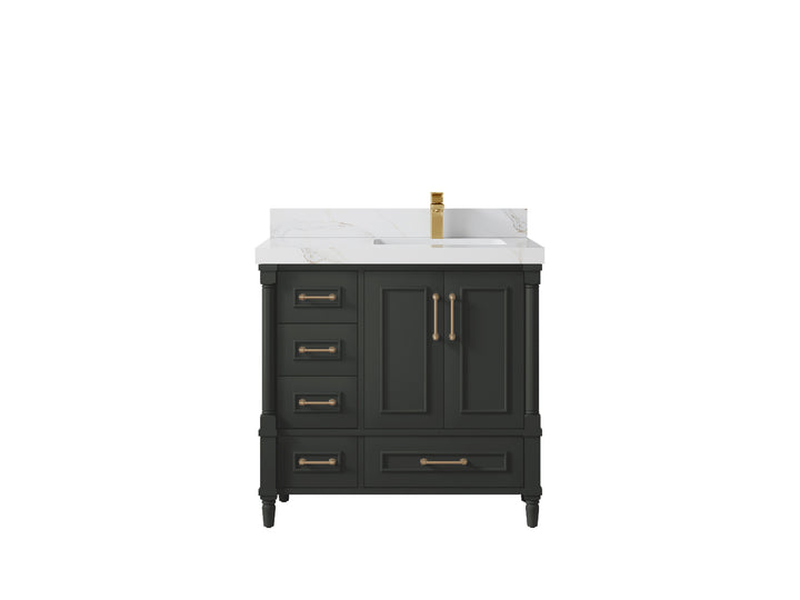 Aberdeen 36 in. W x 22 in. D Right Offset Sink Bathroom Vanity - photo 18