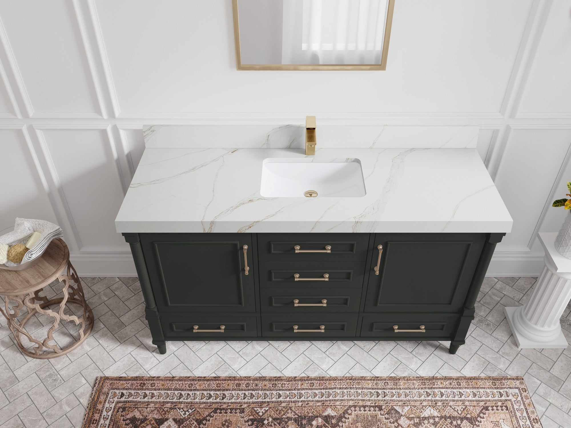 Aberdeen 60 in. W x 22 in. D Single Sink Bathroom Vanity - Willow Bath and Vanity
