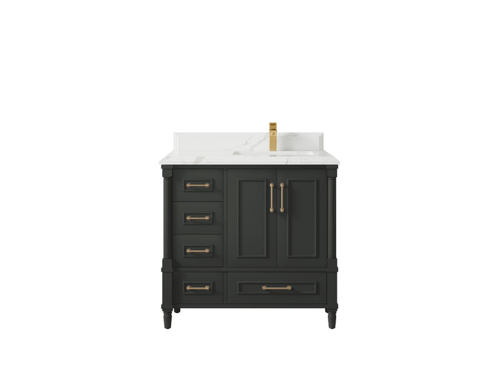 Aberdeen 36 in. W x 22 in. D Right Offset Sink Bathroom Vanity - photo 24