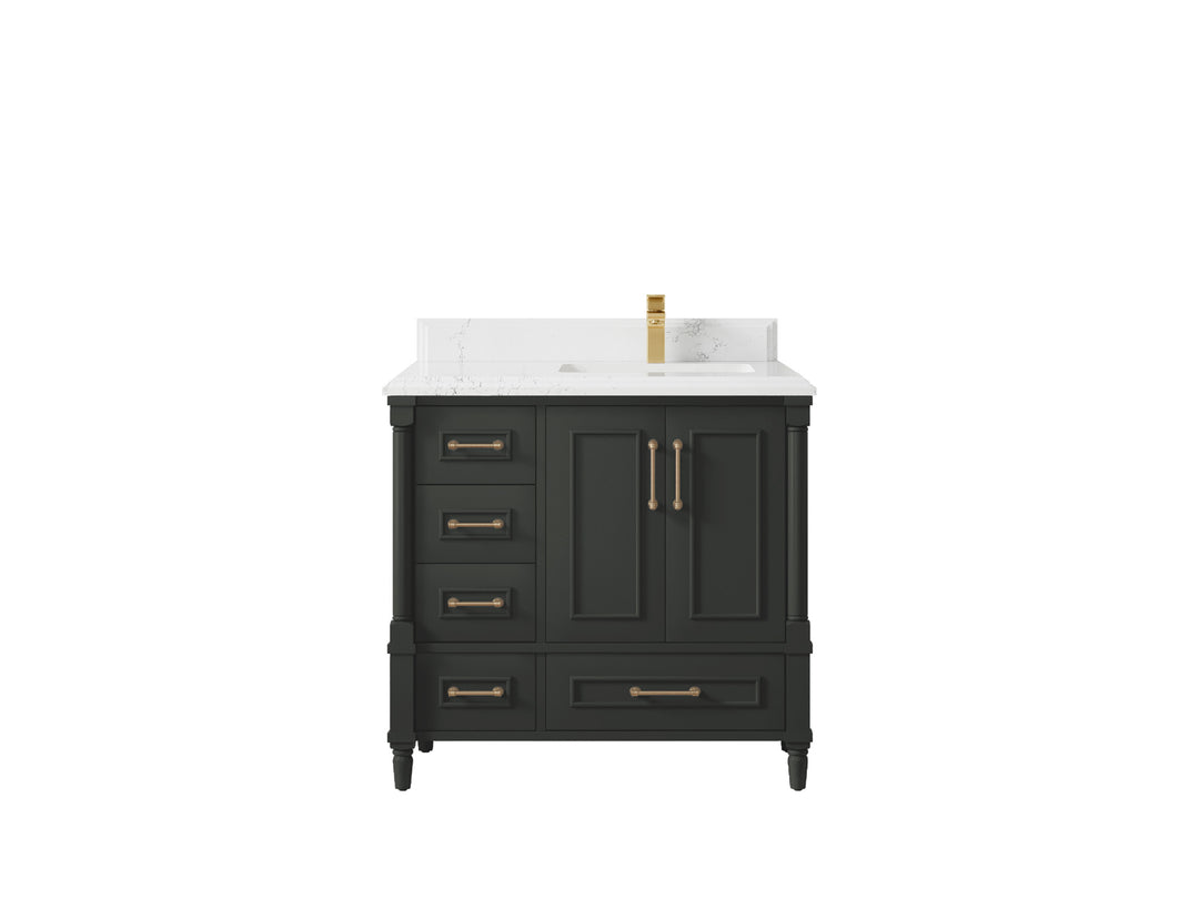 Aberdeen 36 in. W x 22 in. D Right Offset Sink Bathroom Vanity