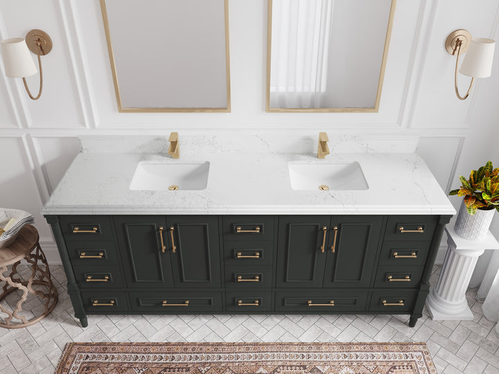 Aberdeen 80 in. W x 22 in. D Double Sink Bathroom Vanity - photo 28