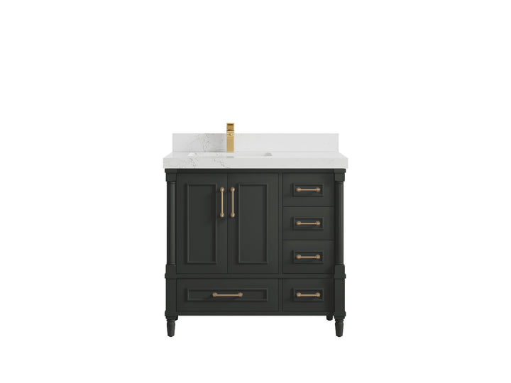 Aberdeen 36 in. W x 22 in. D Left Offset Sink Bathroom Vanity - photo 30