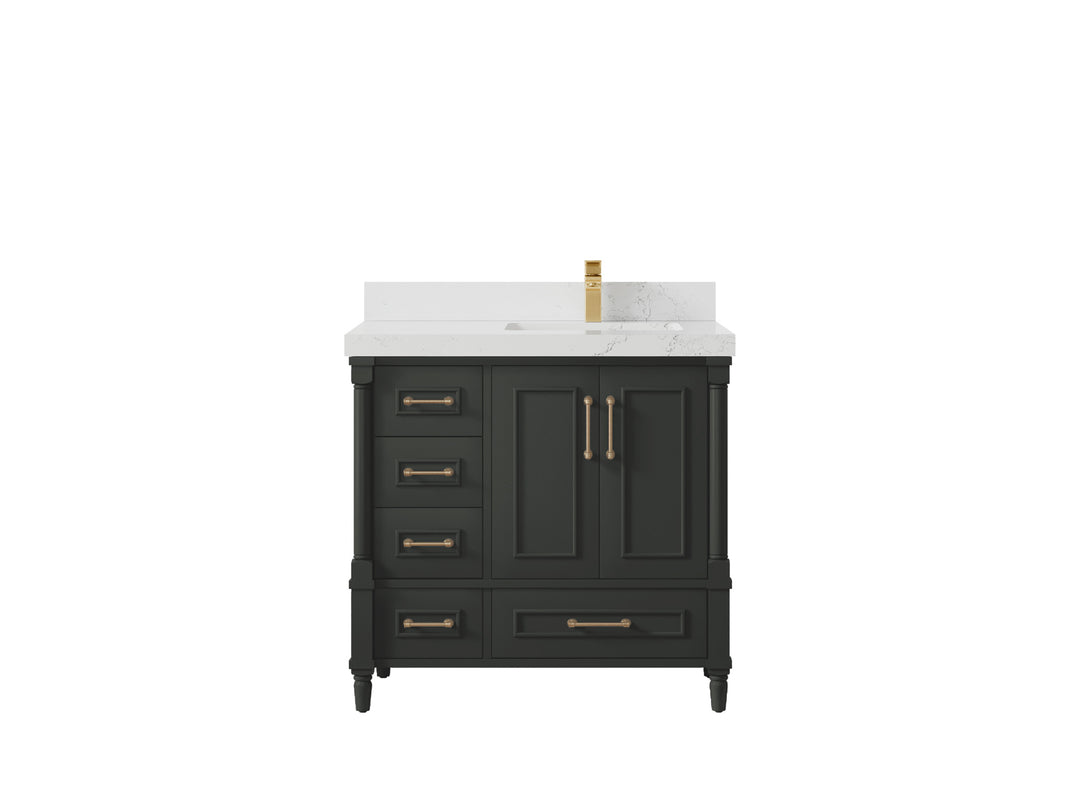 Aberdeen 36 in. W x 22 in. D Right Offset Sink Bathroom Vanity