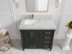 Aberdeen 36 in. W x 22 in. D Left Offset Sink Bathroom Vanity - photo 31