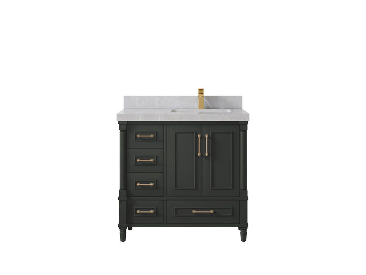 Aberdeen 36 in. W x 22 in. D Right Offset Sink Bathroom Vanity - photo 32
