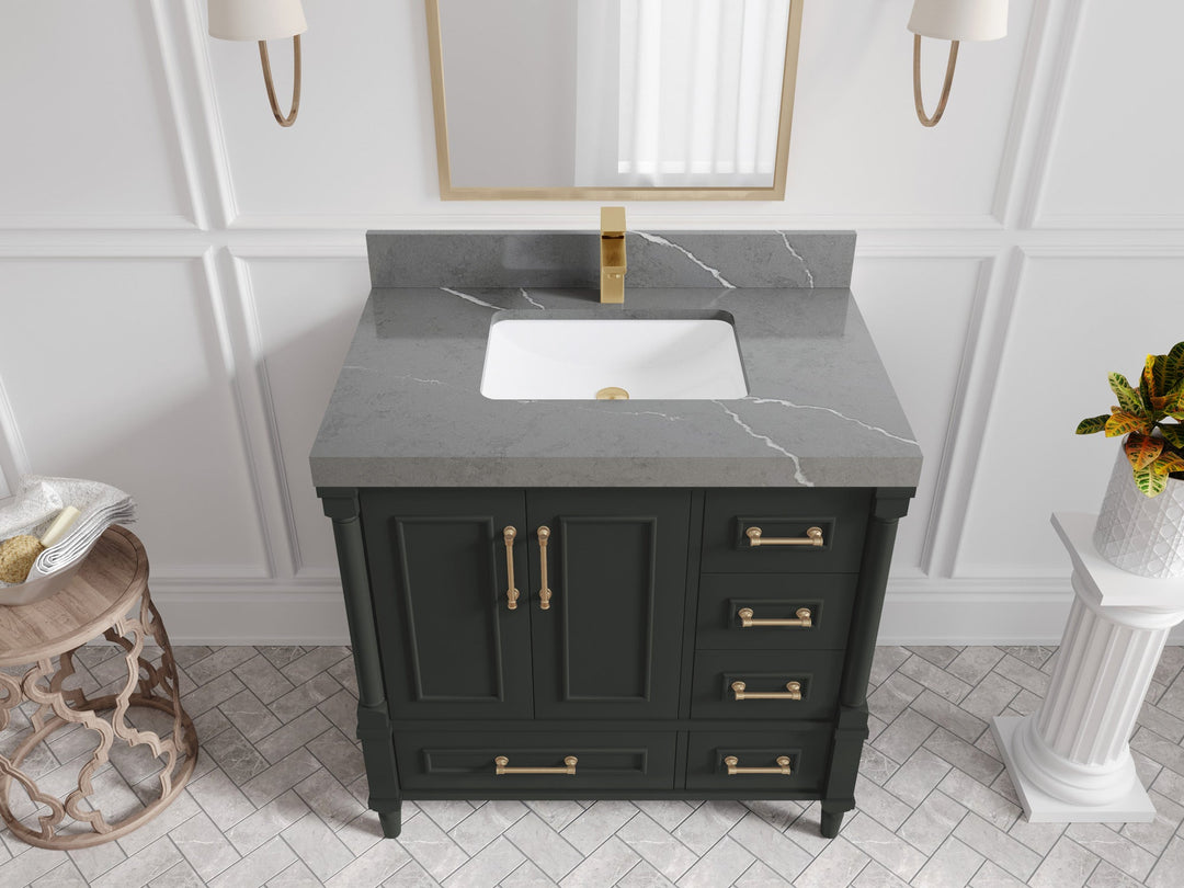 Aberdeen 36 in. W x 22 in. D Center Sink Bathroom Vanity