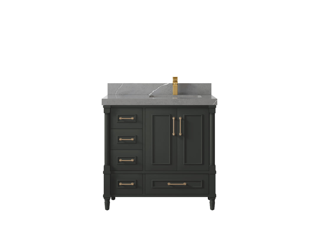 Aberdeen 36 in. W x 22 in. D Right Offset Sink Bathroom Vanity