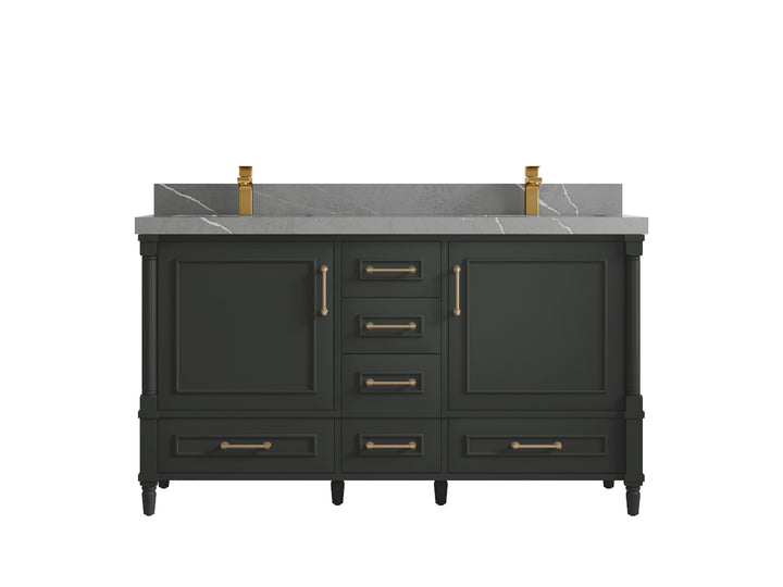 Aberdeen 60 in. W x 22 in. D Double Sink Bathroom Vanity - photo 32