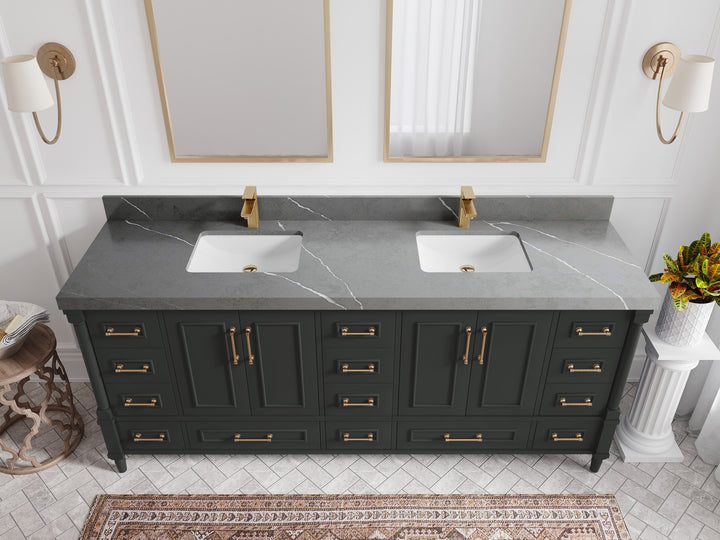 Aberdeen 80 in. W x 22 in. D Double Sink Bathroom Vanity - photo 36