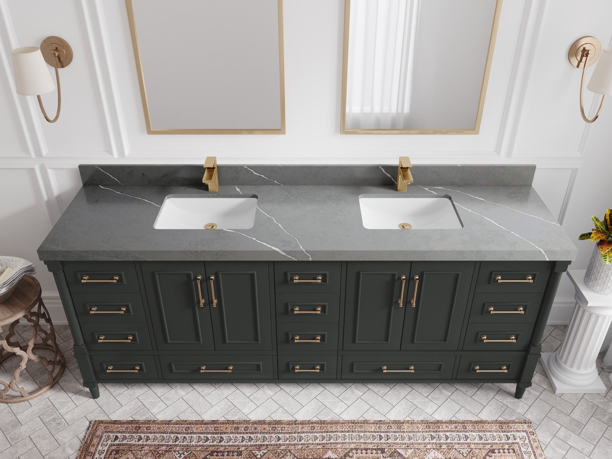 Aberdeen 84 in. W x 22 in. D Double Sink Bathroom Vanity