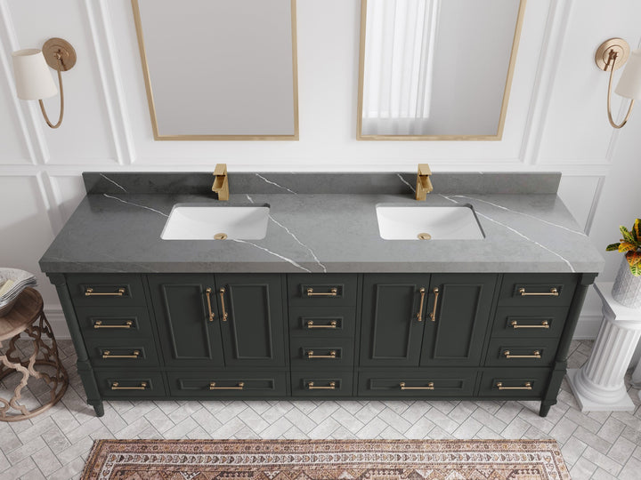 Aberdeen 84 in. W x 22 in. D Double Sink Bathroom Vanity - photo 32