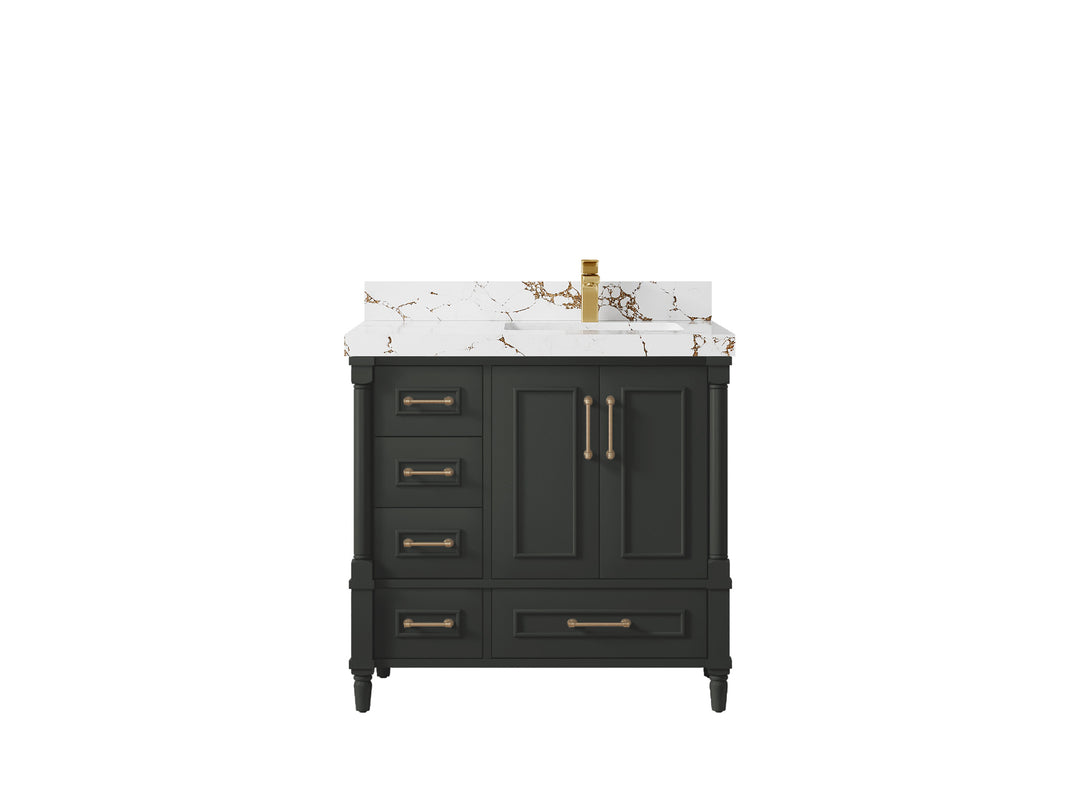 Aberdeen 36 in. W x 22 in. D Right Offset Sink Bathroom Vanity