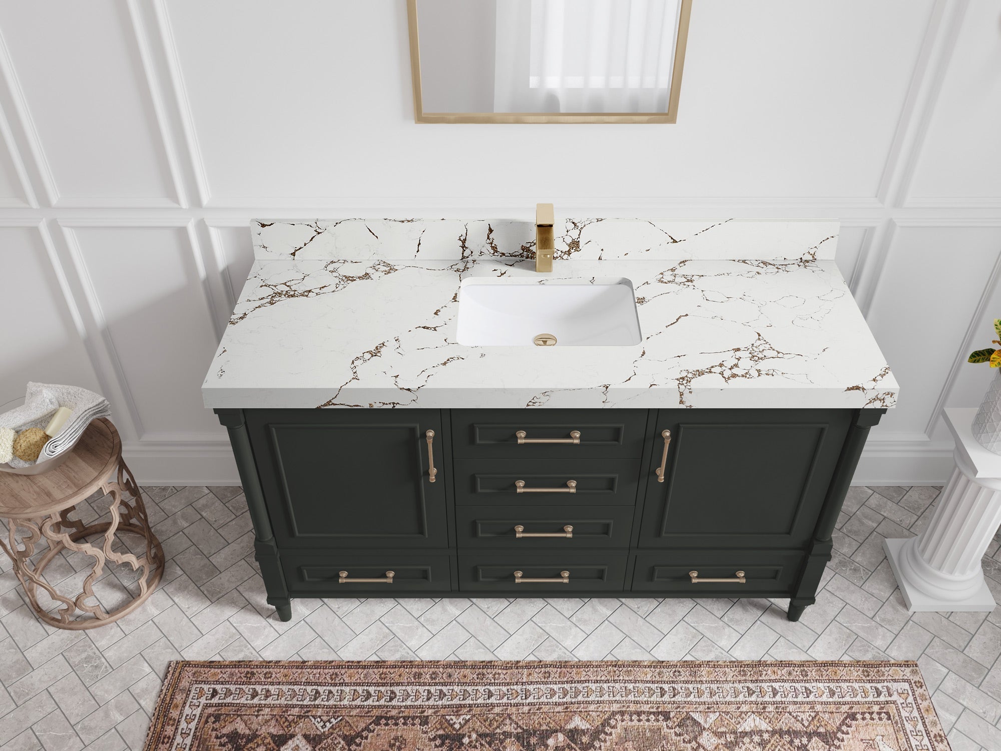 Aberdeen 60 in. W x 22 in. D Single Sink Bathroom Vanity - Willow Bath and Vanity
