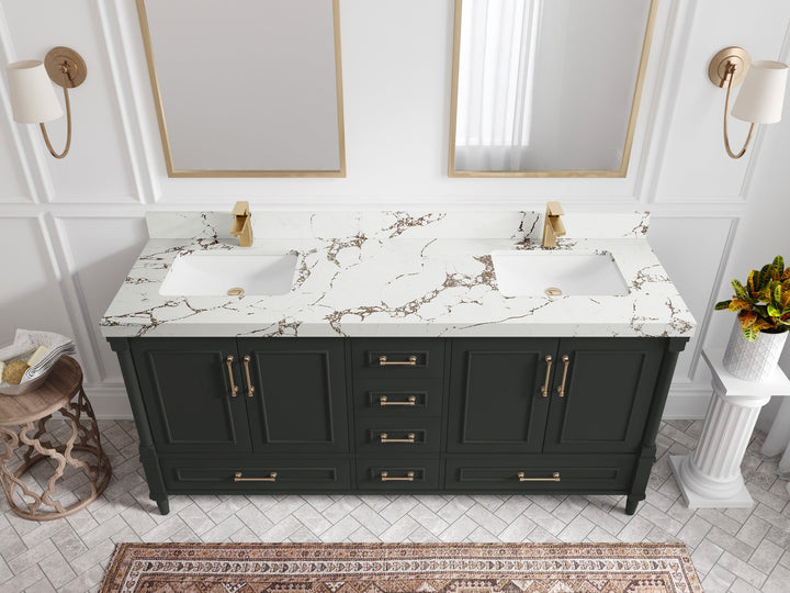 Aberdeen 72 in. W x 22 in. D Double Sink Bathroom Vanity - photo 36