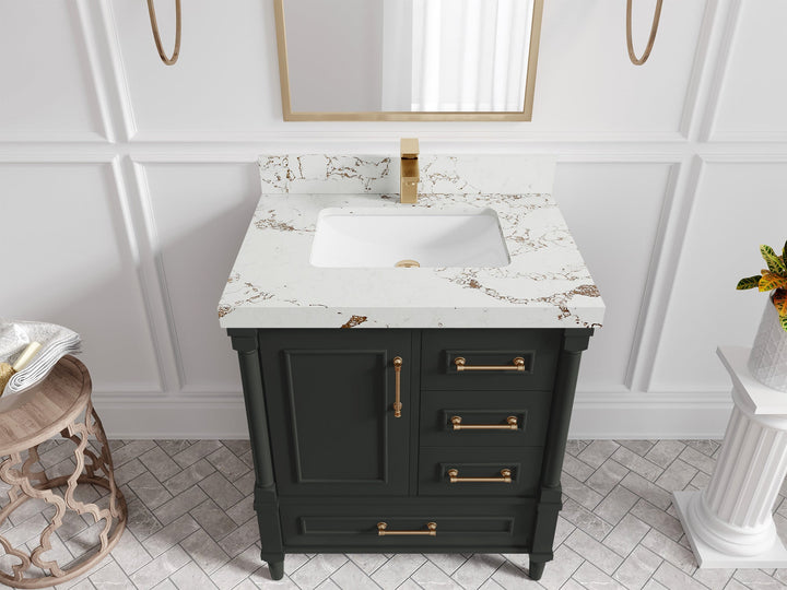 Aberdeen 30 in. W x 22 in. D Single Sink Bathroom Vanity - photo 35