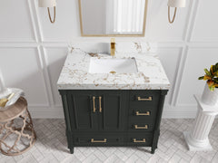 Aberdeen 36 in. W x 22 in. D Center Sink Bathroom Vanity - photo 9