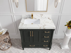 Aberdeen 36 in. W x 22 in. D Left Offset Sink Bathroom Vanity - photo 37